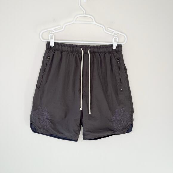 Darc Sport Wolves Gray Men’s Bushido Code Lined Athletic Shorts, Size Medium - Picture 1 of 10